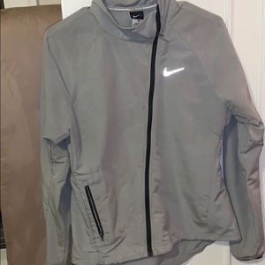 Nike Gray Zip Running Jacket